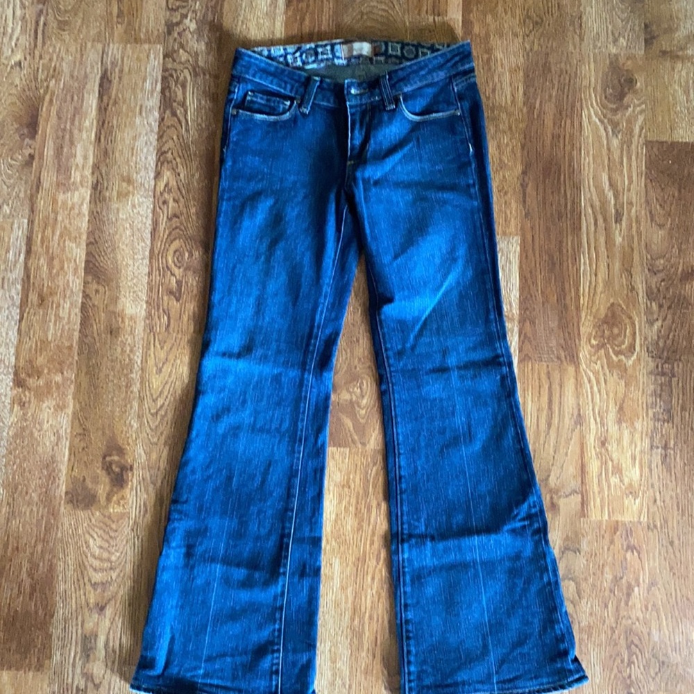 Paige Robertson Petite Dark Wash Flare Jeans sz27P